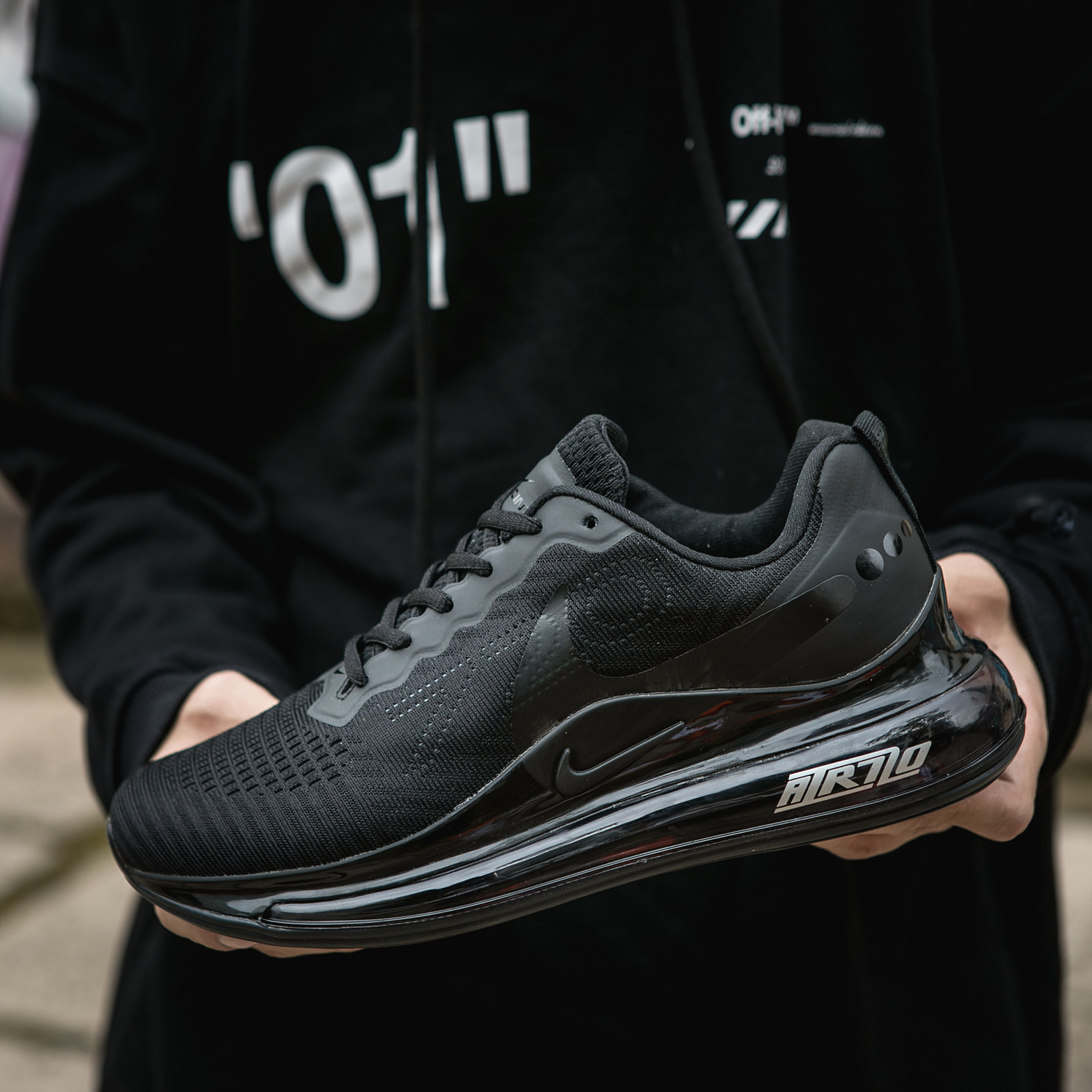 2020 Men Nike Air Max 720 All Black Shoes